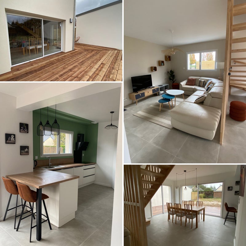 Photo 1: Cuisine salon séjour 