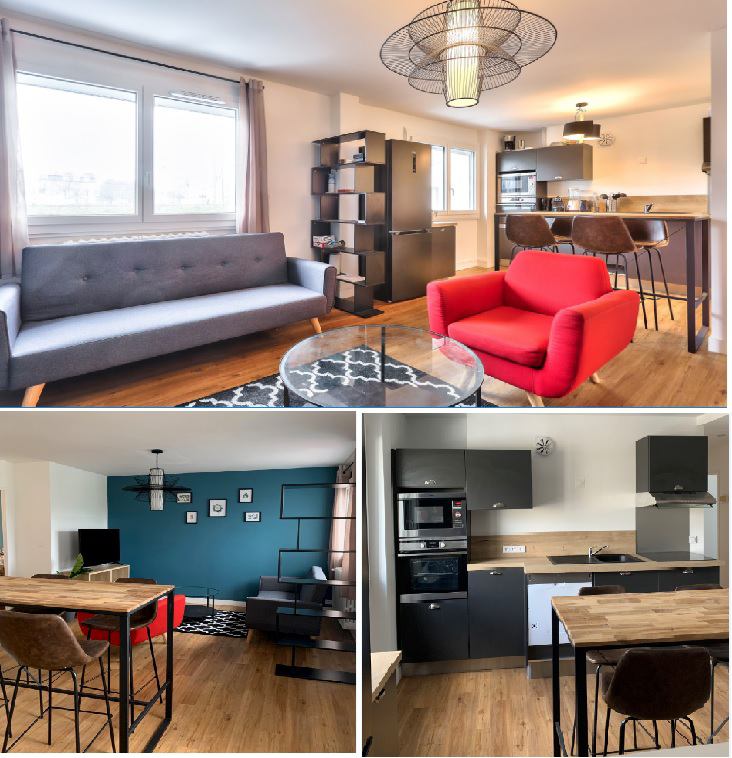 Photo 1: salon - cuisine parties communes