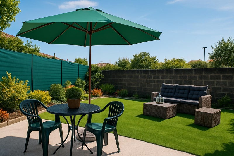 Photo 1: Terrasse jardin clos