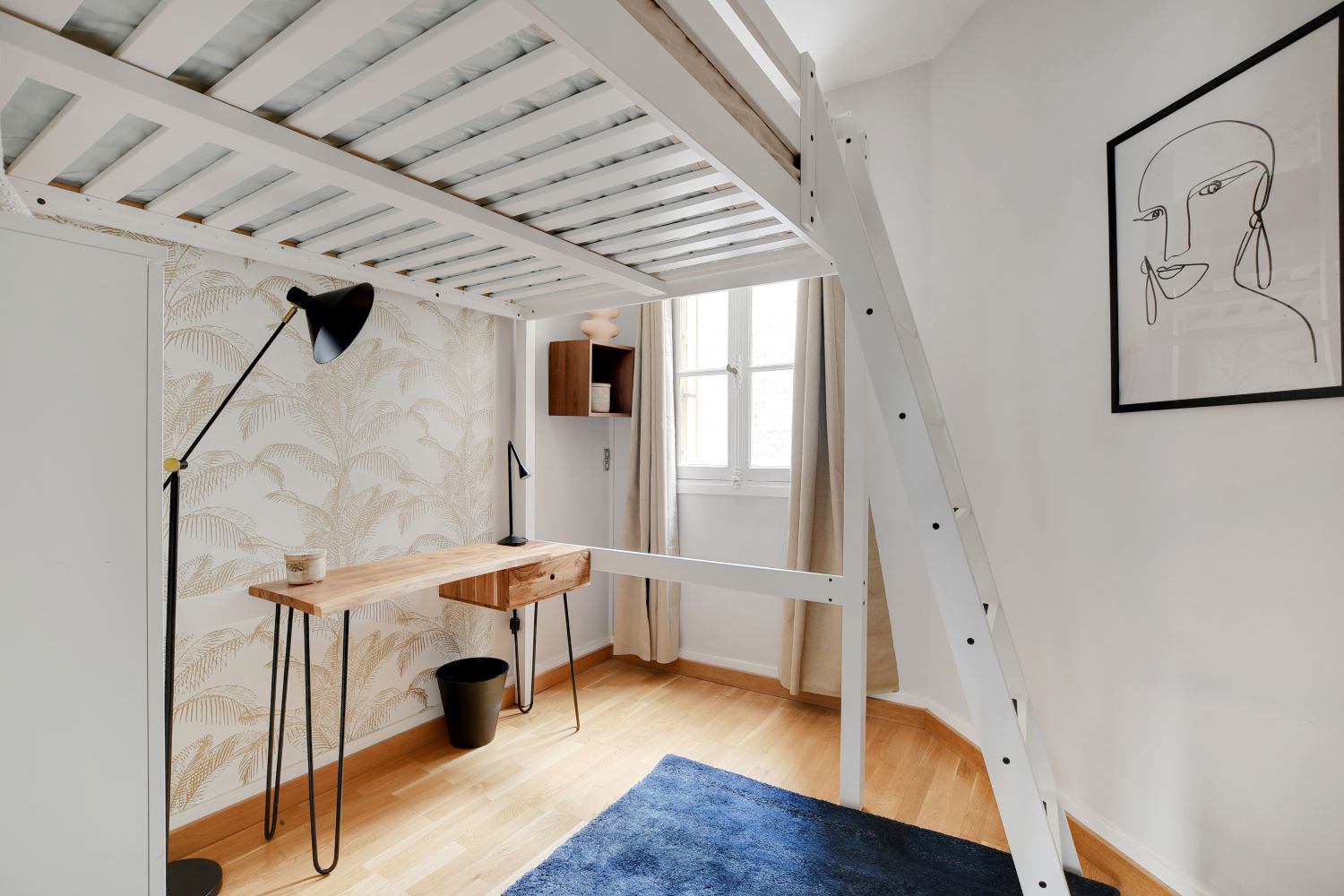 Chambre de 9 m² en co-living avec lit en mezzanine Photo principale